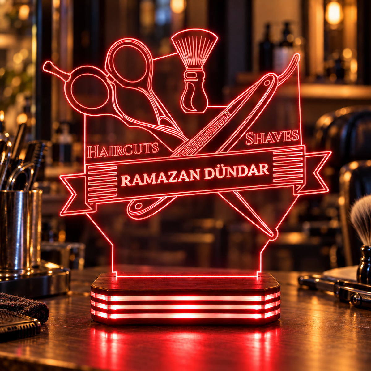 Berbere Özel İsimli Gece Lambası — kirmizi