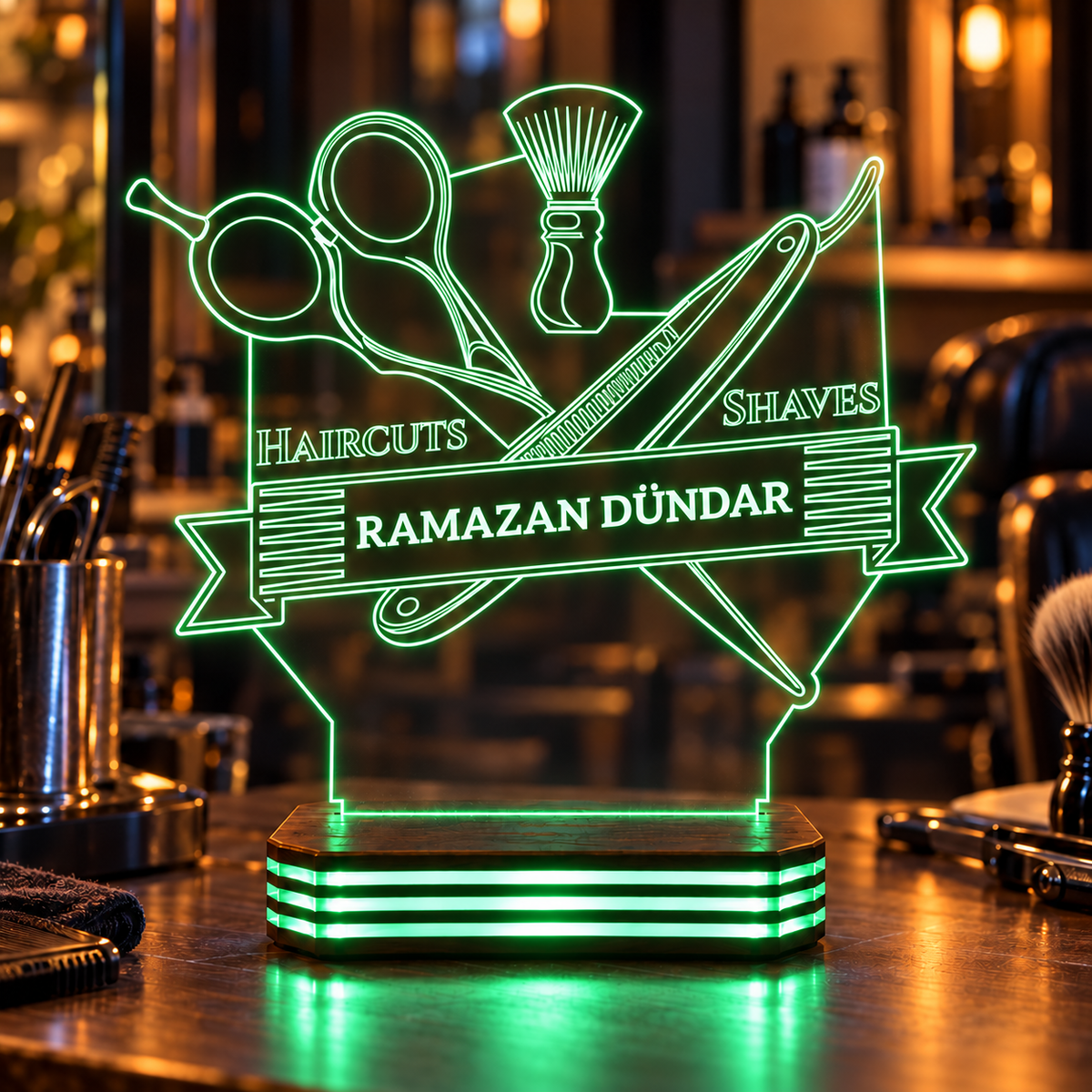 Berbere Özel İsimli Gece Lambası — yesil