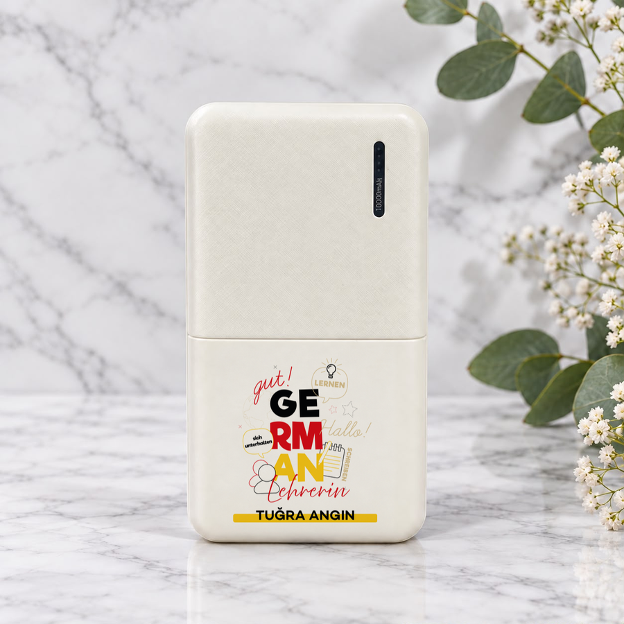 Almanca Öğretmenine İsme Özel Powerbank