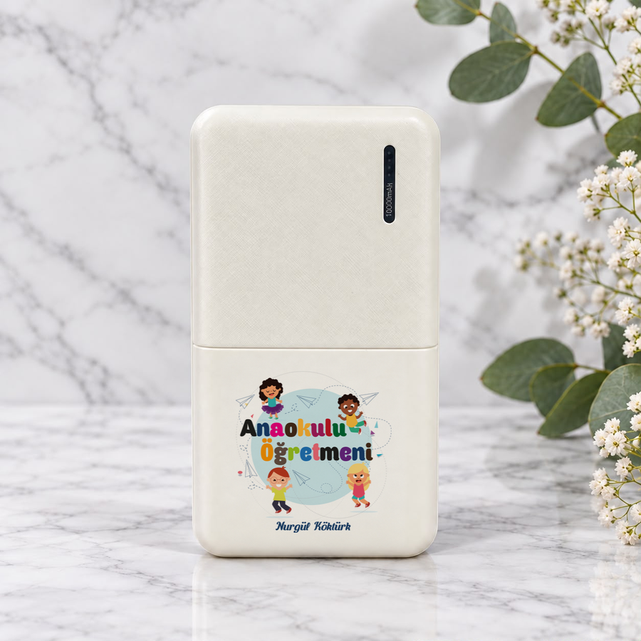 Anaokulu Öğretmenine İsme Özel Powerbank