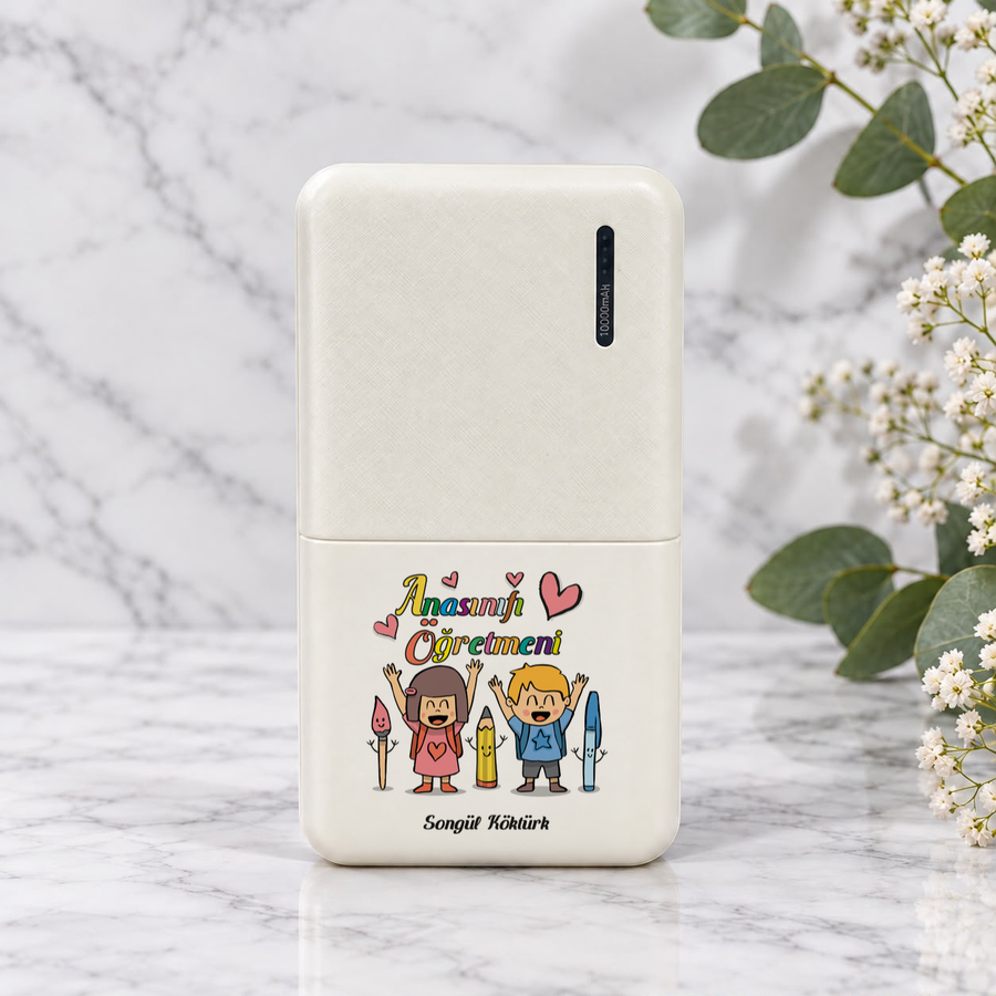 Anasınıfı Öğretmenine İsme Özel Powerbank