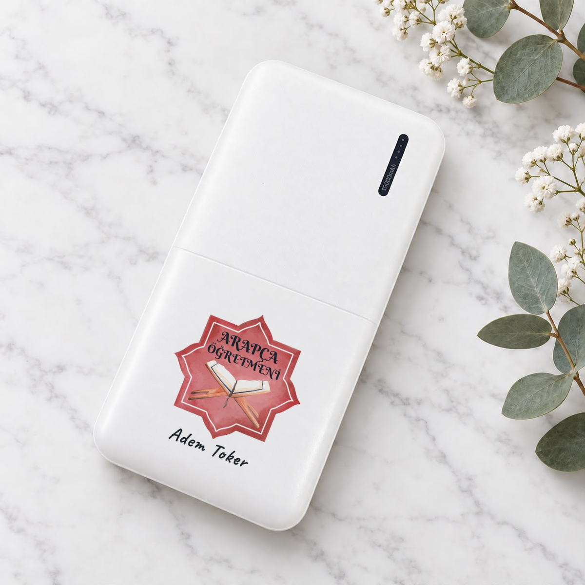 Arapça Öğretmeni isme özel Powerbank ikinci görünüm
