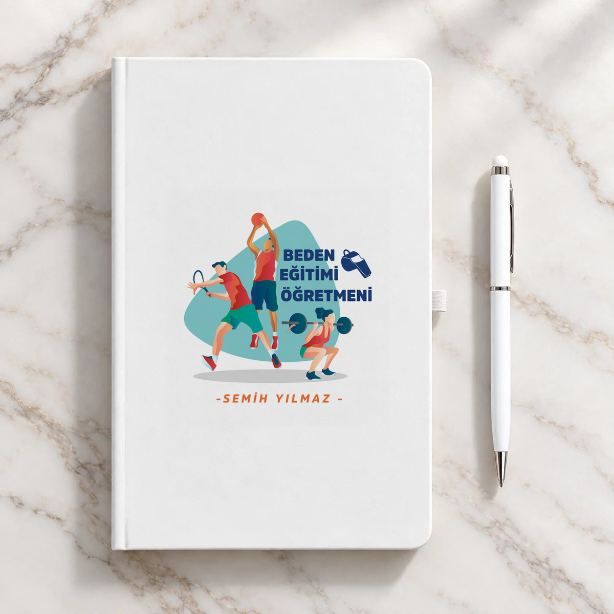Beden Eğitimi Öğretmeni isme özel Defter Kalem Seti ikinci görünüm