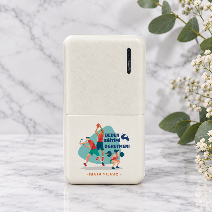 Beden Eğitimi Öğretmenine İsme Özel Powerbank