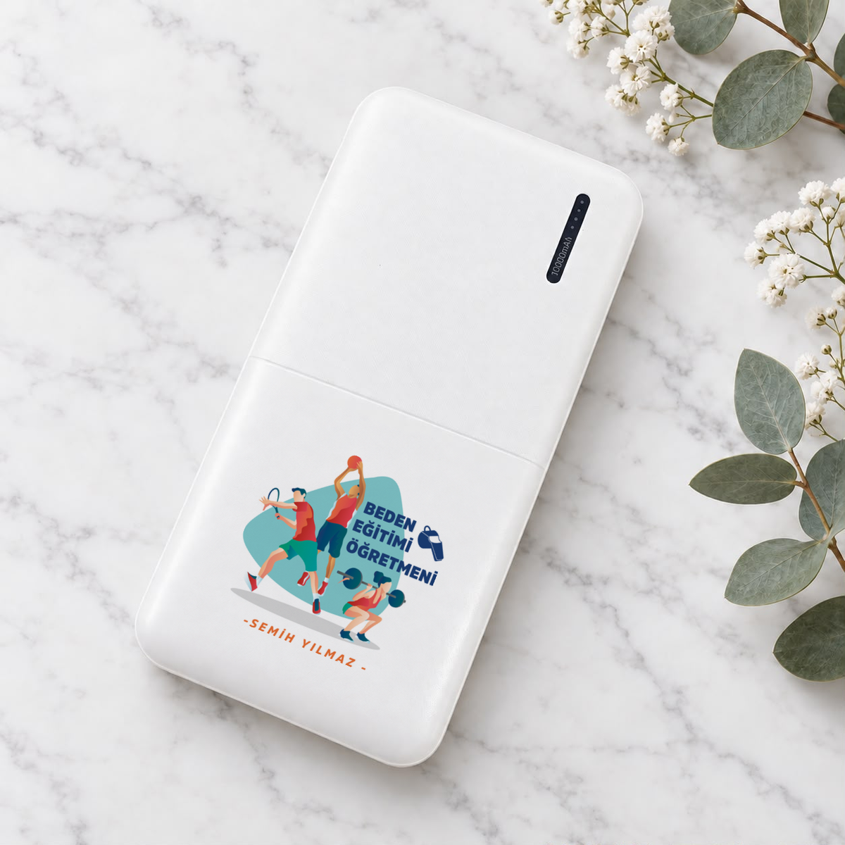 Beden Eğitimi Öğretmeni isme özel Powerbank ikinci görünüm