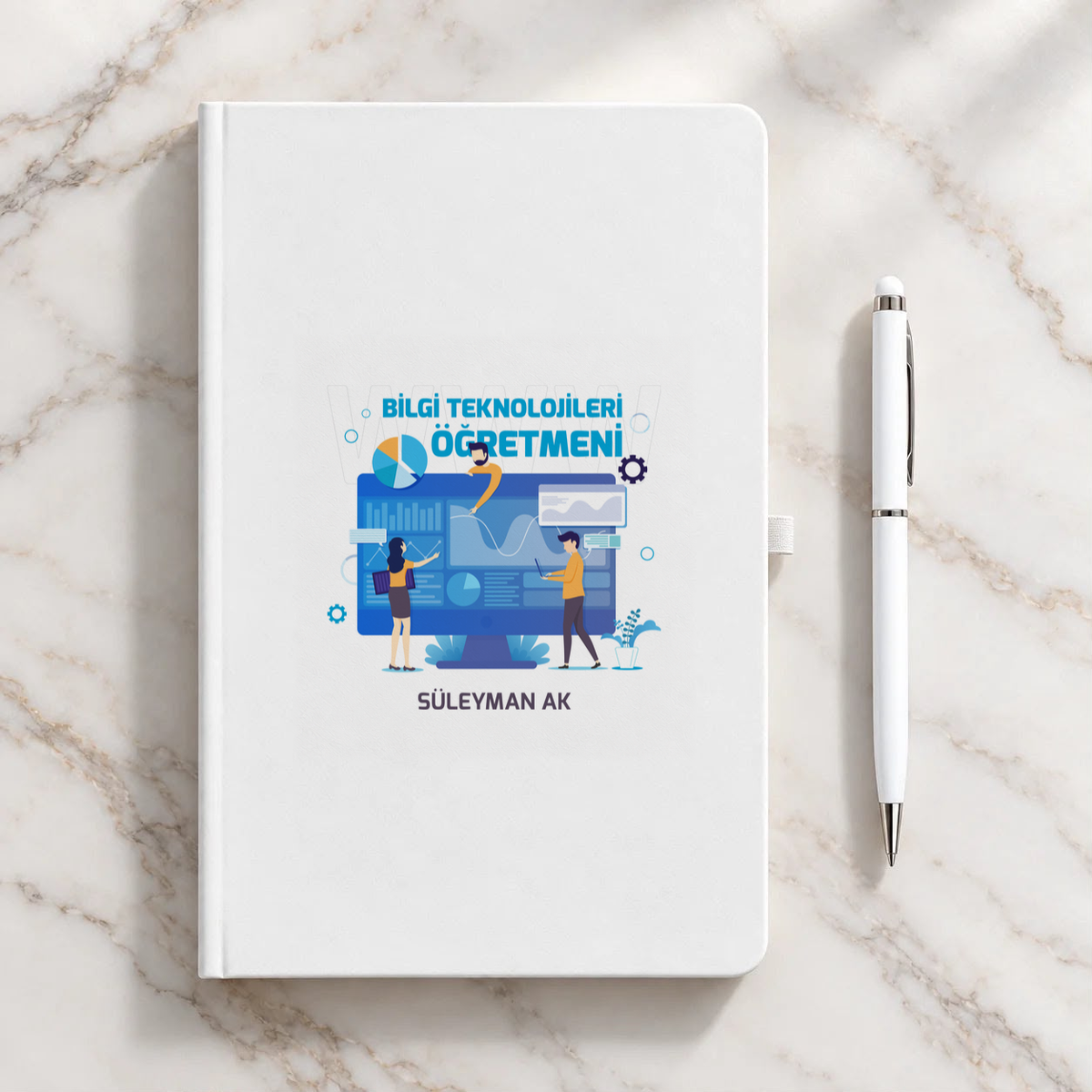 Bilgi Teknolojileri Öğretmeni isme özel Defter Kalem Seti ikinci görünüm
