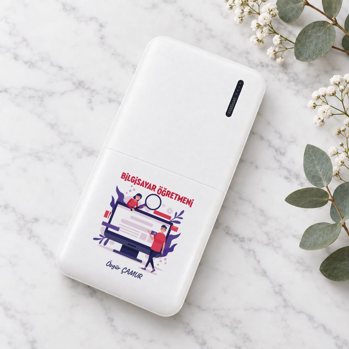 Bilgisayar Öğretmeni isme özel Powerbank ikinci görünüm