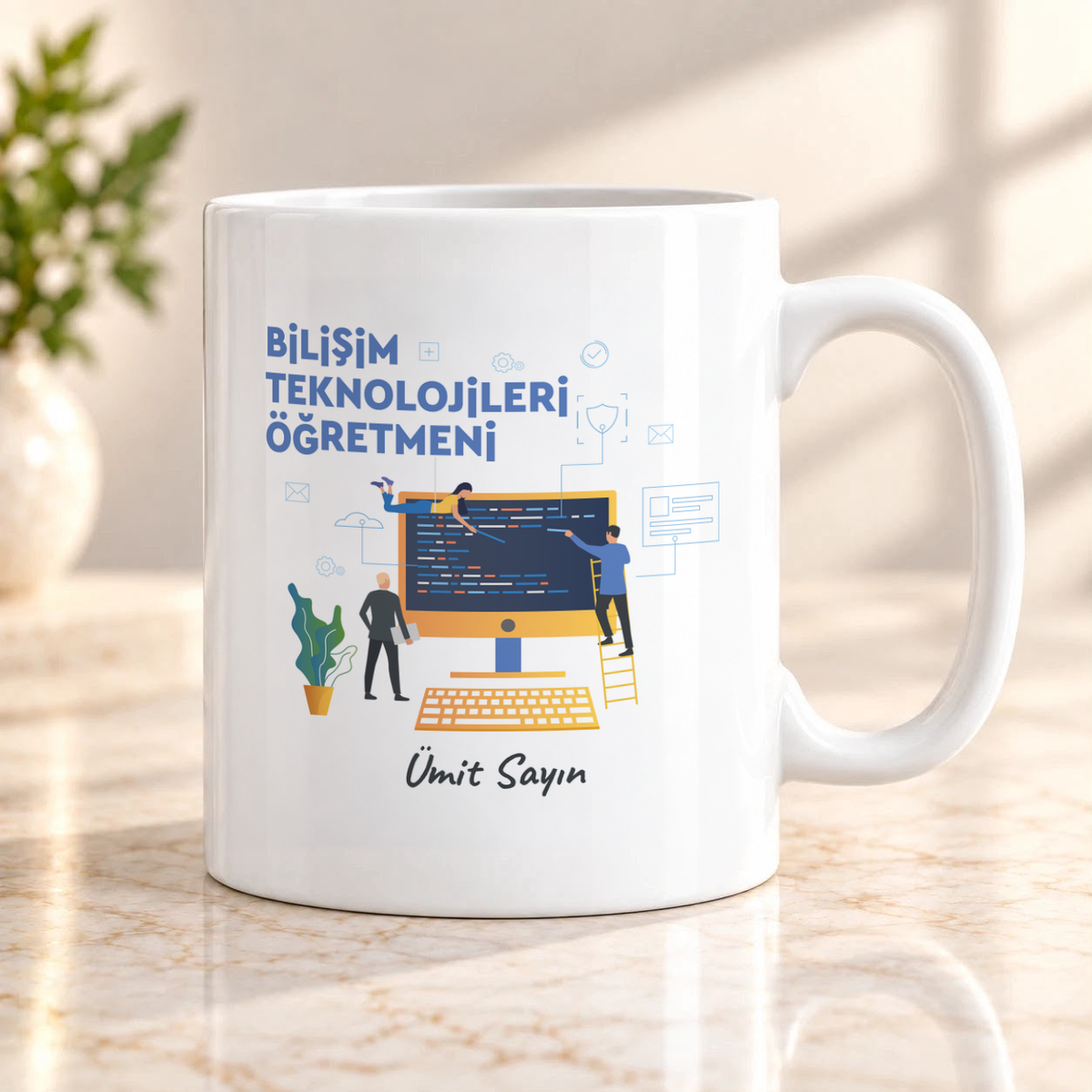 Bilişim Teknolojileri Öğretmeni isme özel Kupa Bardak birinci görünüm