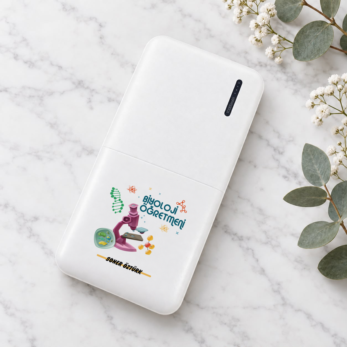 Biyoloji Öğretmeni isme özel Powerbank ikinci görünüm