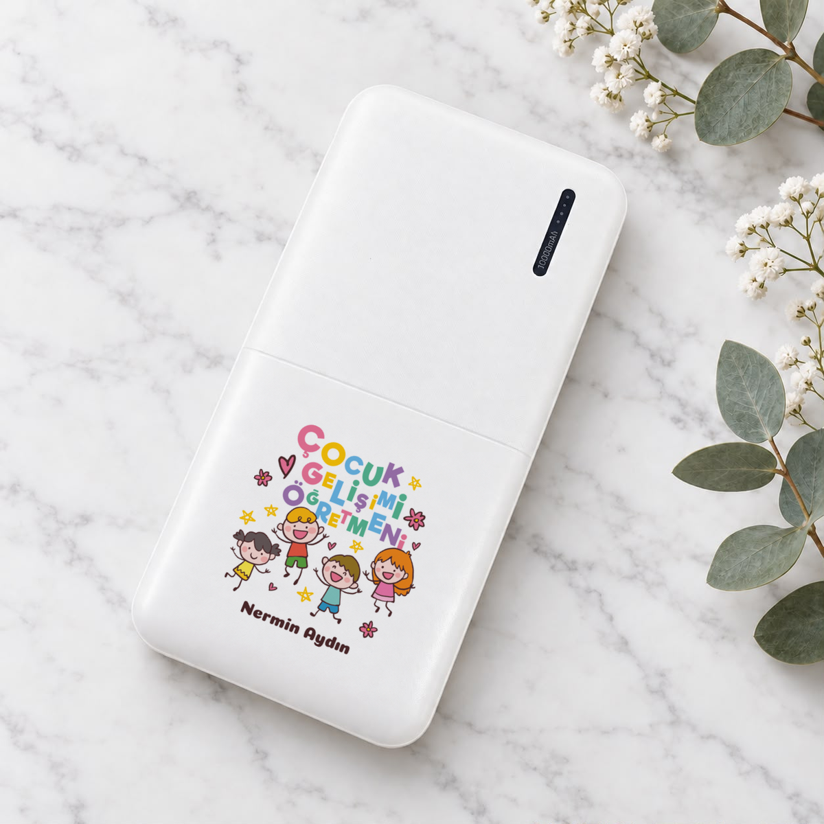 Çocuk Gelişimi Öğretmeni isme özel Powerbank ikinci görünüm