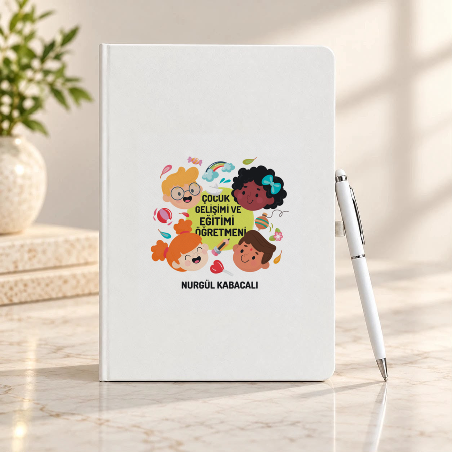 Çocuk Gelişimi ve Öğretmenine İsme Özel Defter ve Kalem Seti