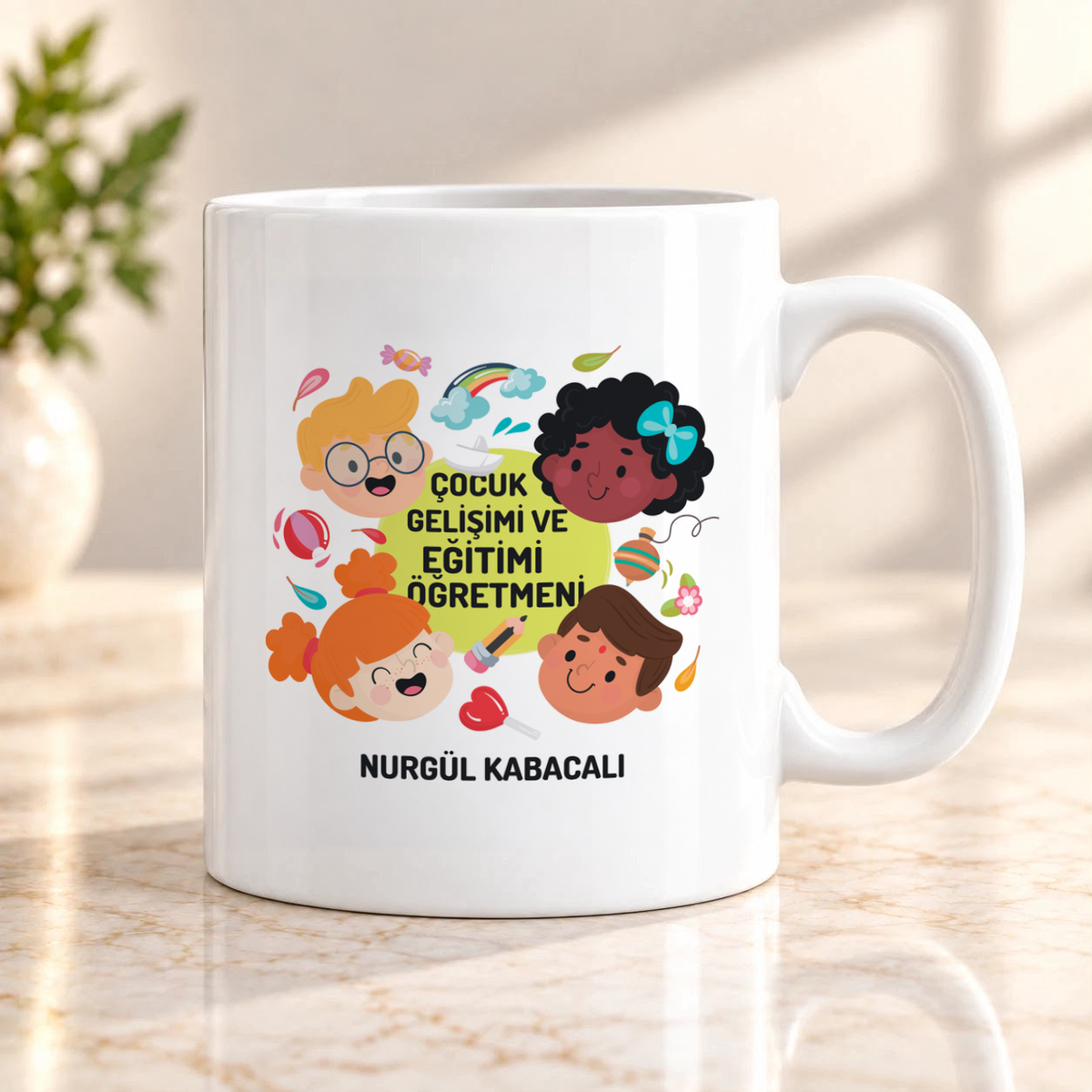Çocuk Gelişimi ve Öğretmeni isme özel Kupa Bardak birinci görünüm