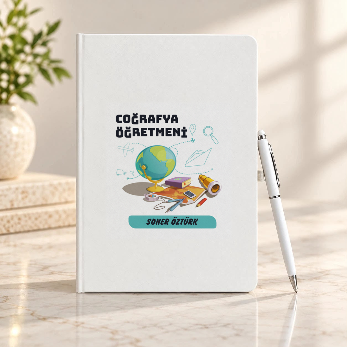 Coğrafya Öğretmeni isme özel Defter Kalem Seti birinci görünüm