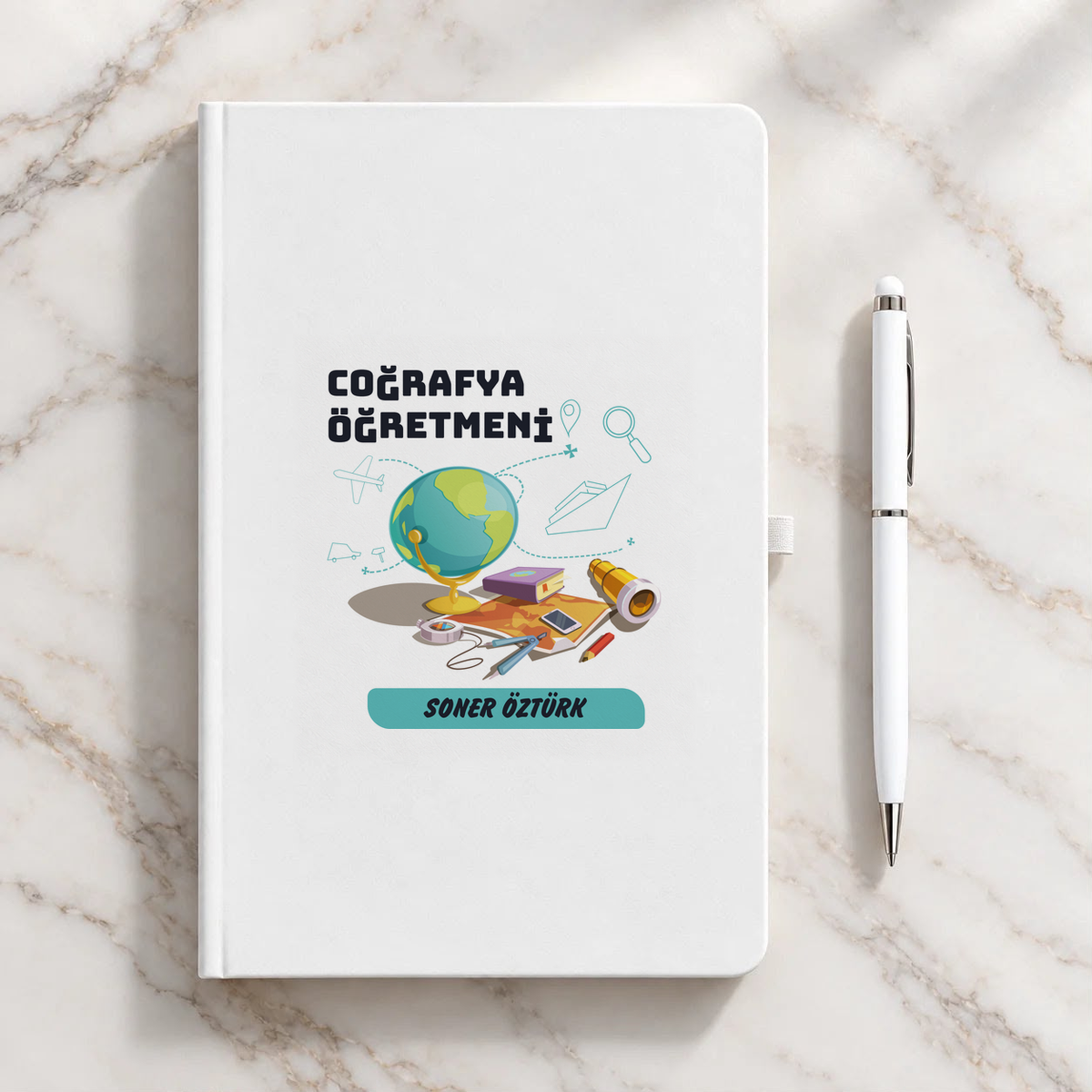 Coğrafya Öğretmeni isme özel Defter Kalem Seti ikinci görünüm