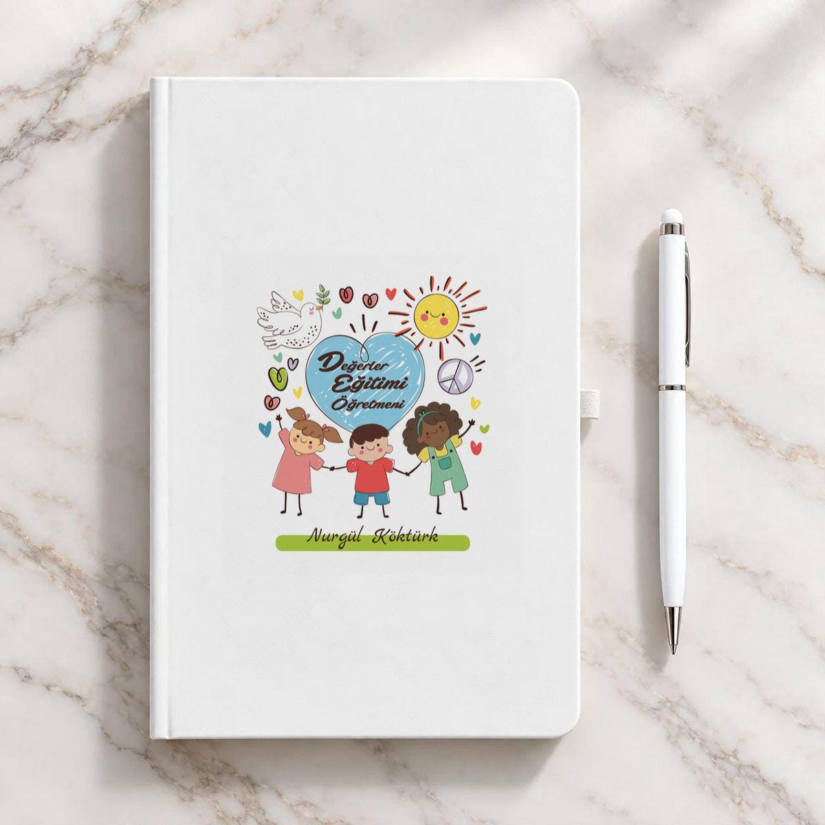 Değerler Eğitimi Öğretmeni isme özel Defter Kalem Seti ikinci görünüm