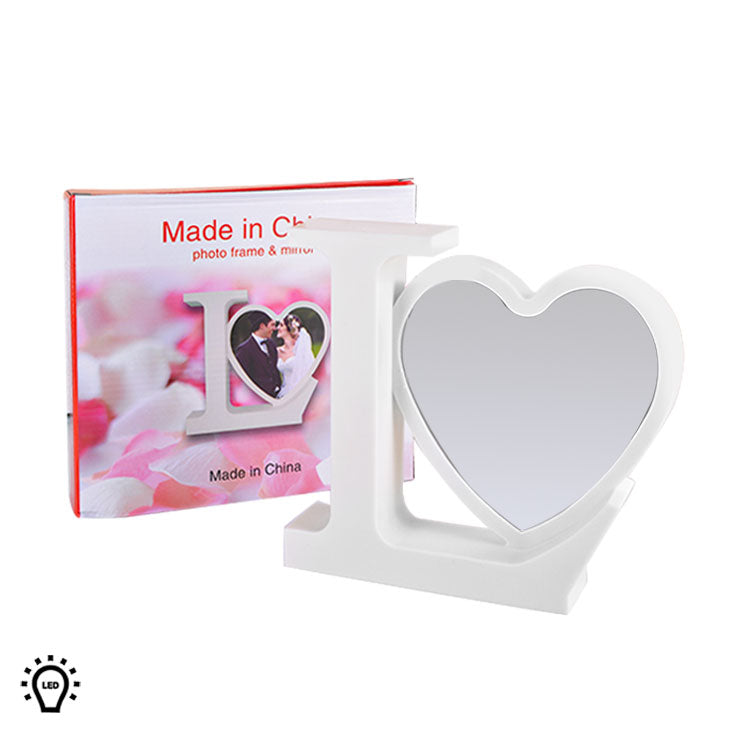 Kalpli Love Sihirli Ayna LED Fotoğraf Çerçevesi – ürün görünümü 2