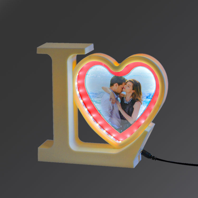Kalpli Love Sihirli Ayna LED Fotoğraf Çerçevesi – ürün görünümü 4