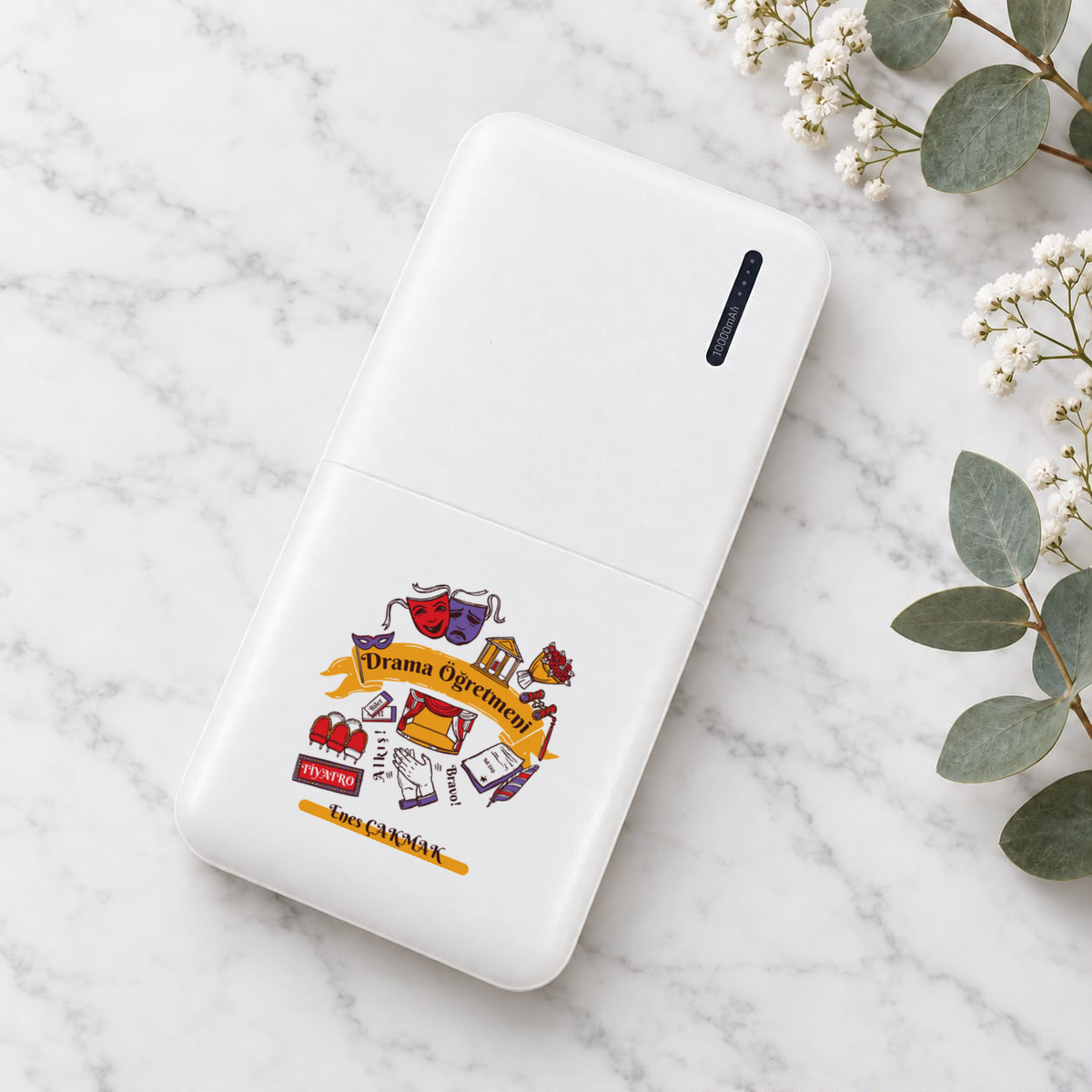 Drama Öğretmeni isme özel Powerbank ikinci görünüm