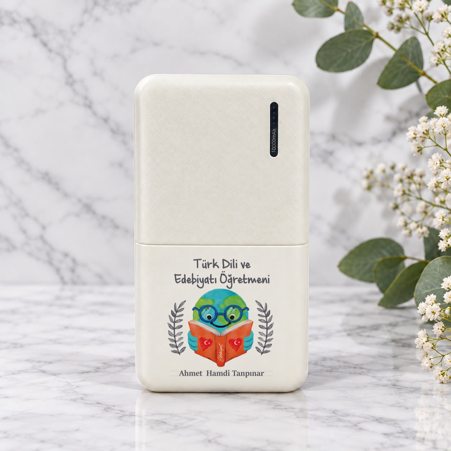 Edebiyat Öğretmenine İsme Özel Powerbank