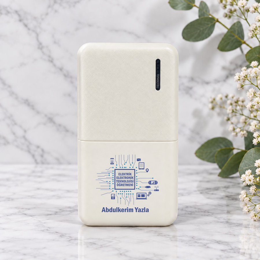 Elektrik Elektronik Teknolojisi Öğretmenine İsme Özel Powerbank
