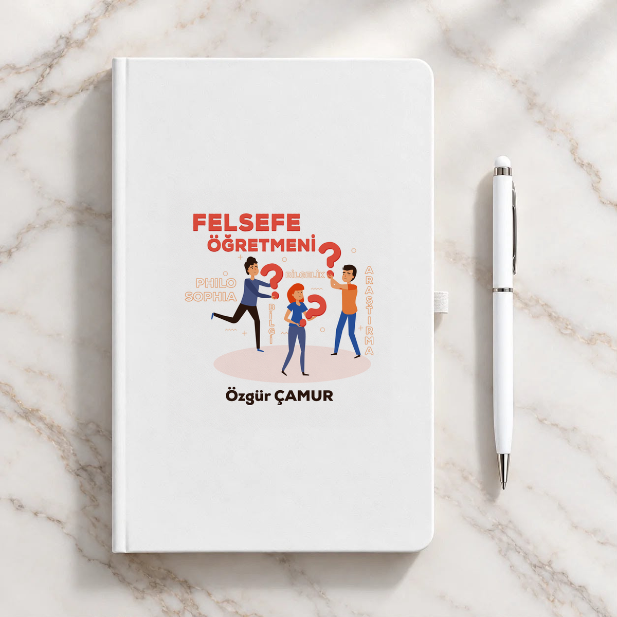 Felsefe Öğretmeni isme özel Defter Kalem Seti ikinci görünüm