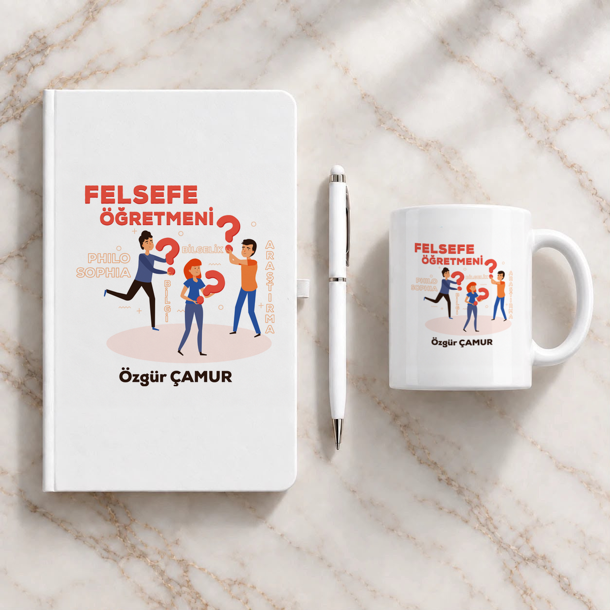 Felsefe Öğretmeni isme özel Hediye Seti ikinci görünüm
