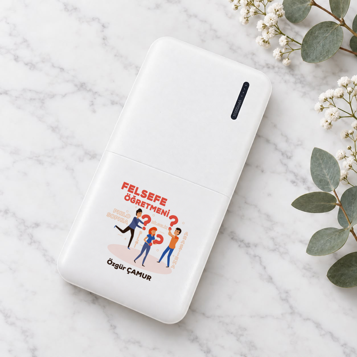 Felsefe Öğretmeni isme özel Powerbank ikinci görünüm