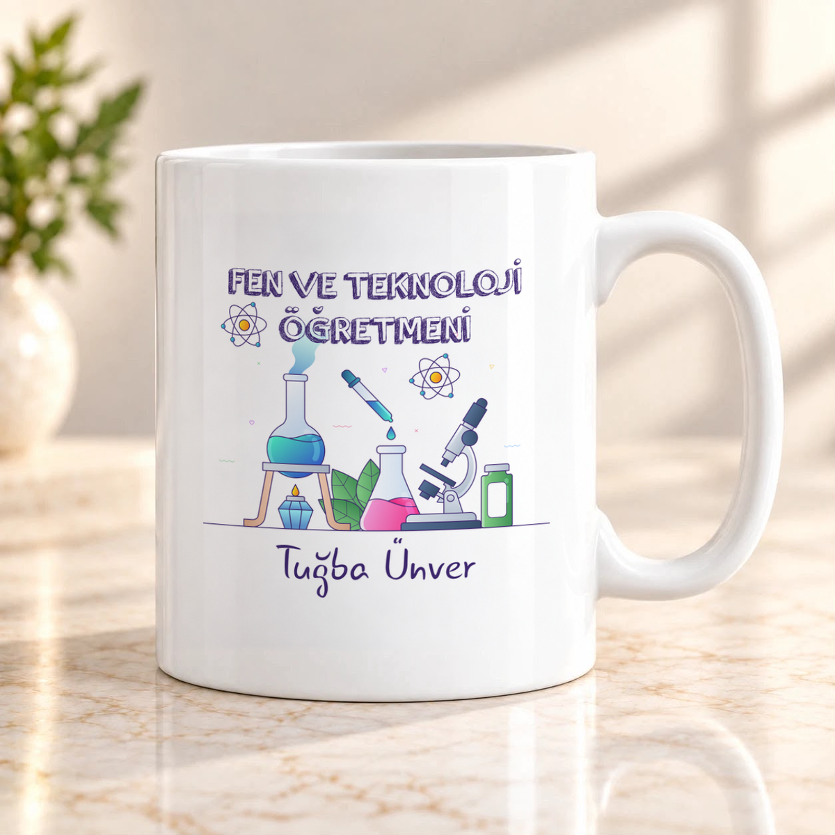 Fen ve Teknoloji Öğretmeni isme özel Kupa Bardak birinci görünüm