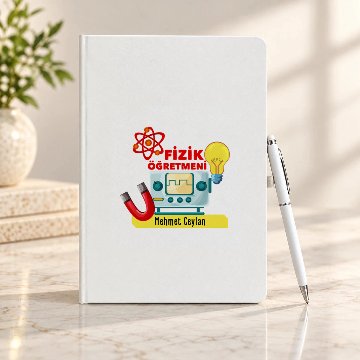 Fizik Öğretmeni isme özel Defter Kalem Seti birinci görünüm