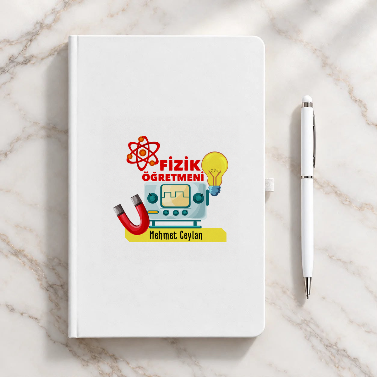 Fizik Öğretmeni isme özel Defter Kalem Seti ikinci görünüm