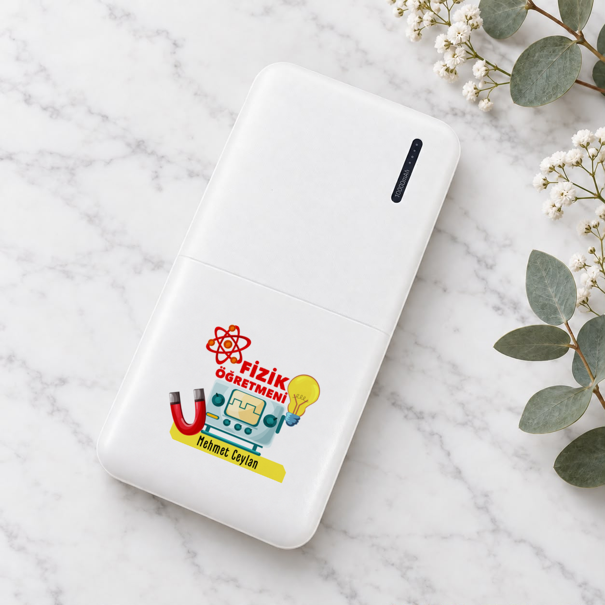 Fizik Öğretmeni isme özel Powerbank ikinci görünüm