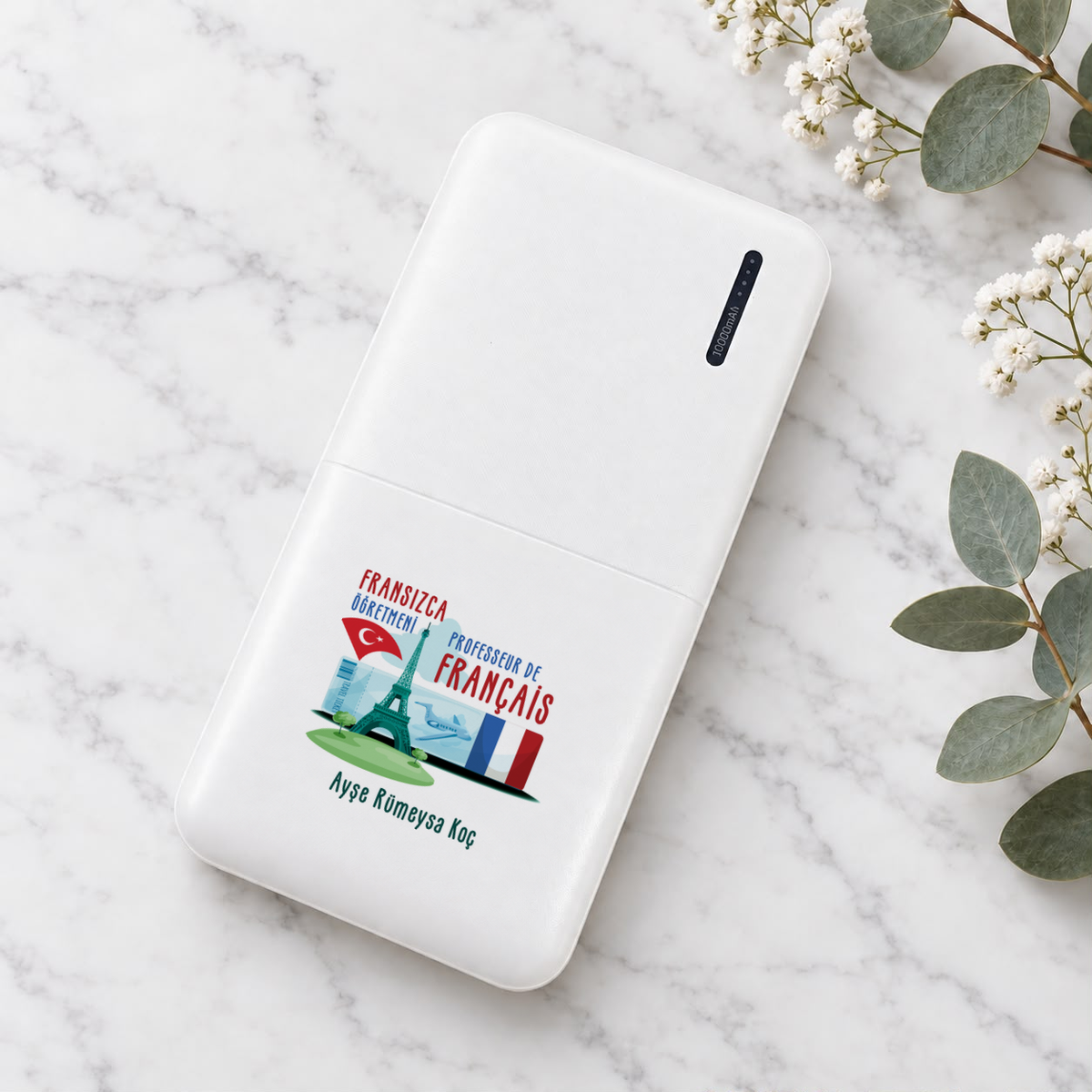 Fransızca Öğretmeni isme özel Powerbank ikinci görünüm