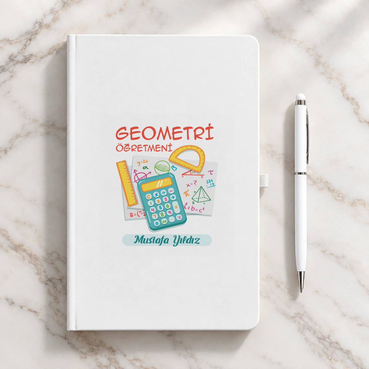 Geometri Öğretmeni isme özel Defter Kalem Seti ikinci görünüm
