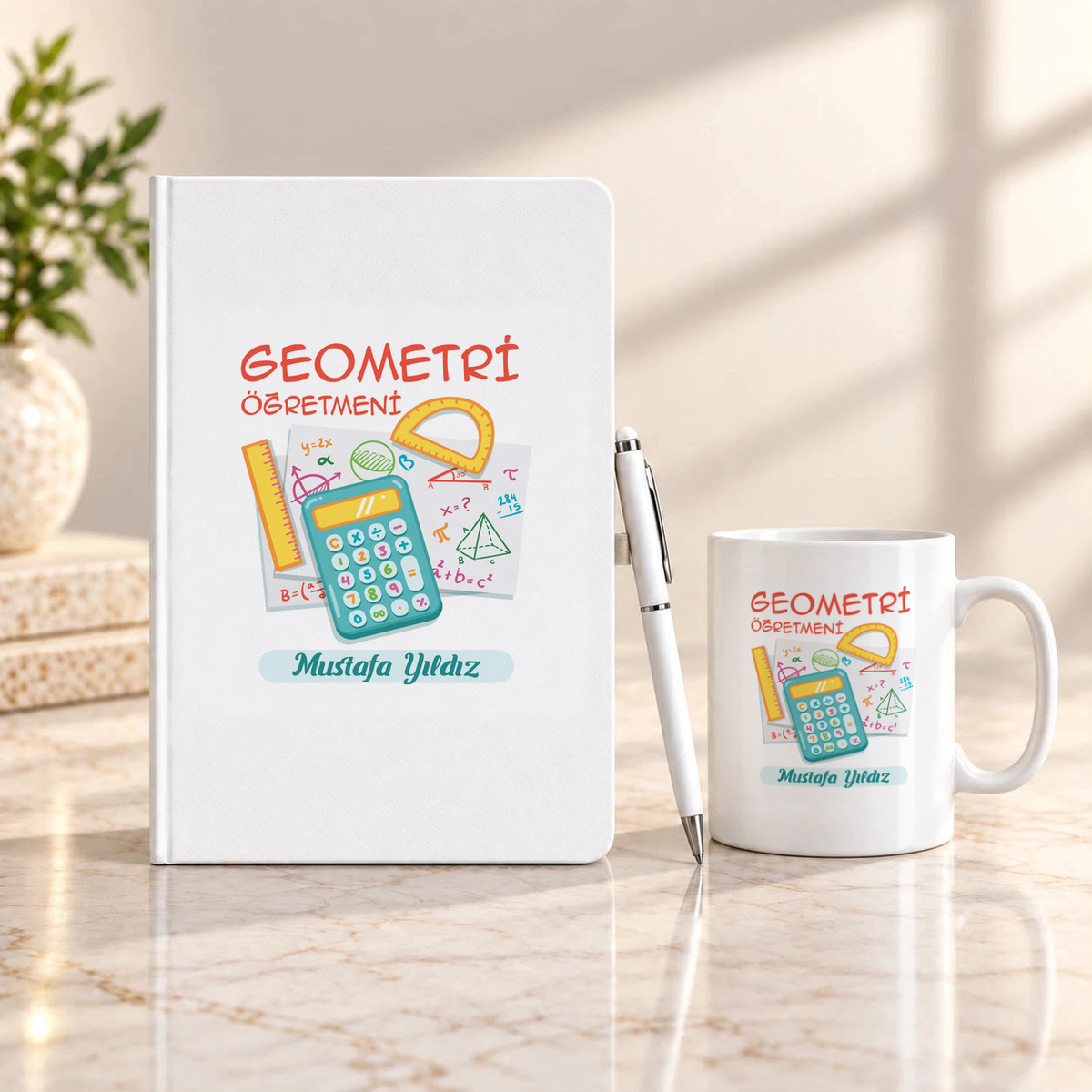 Geometri Öğretmeni isme özel Hediye Seti birinci görünüm