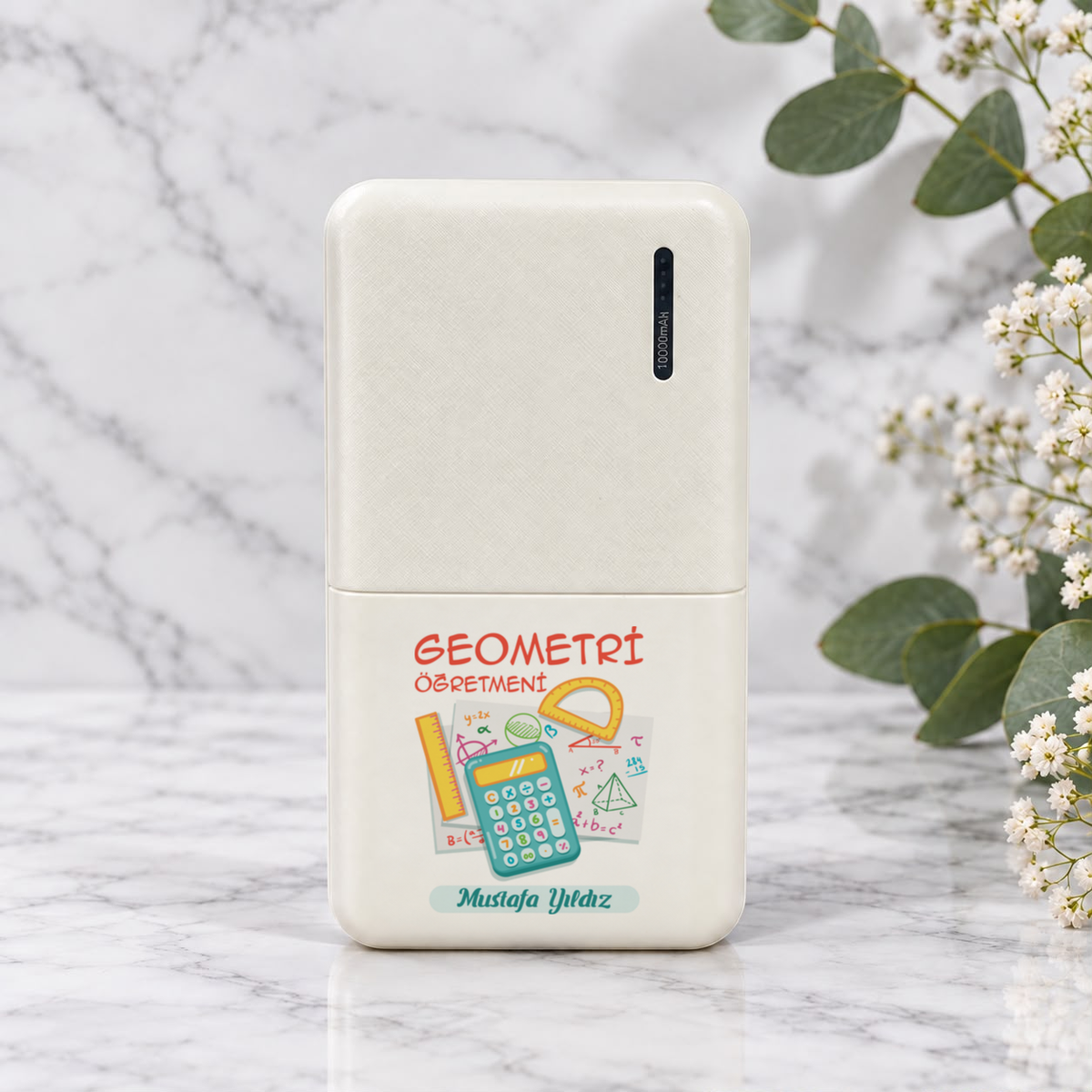Geometri Öğretmeni isme özel Powerbank birinci görünüm