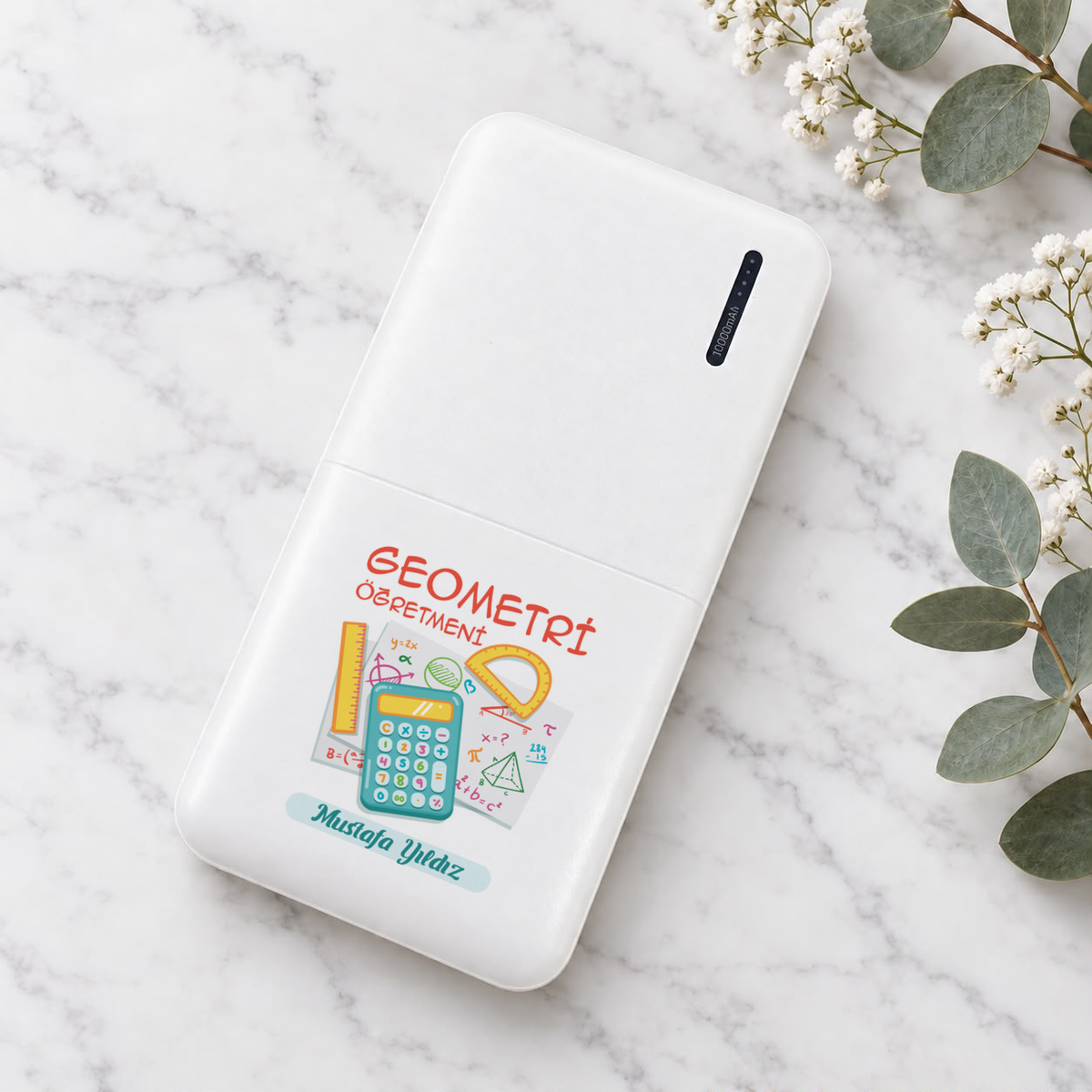 Geometri Öğretmeni isme özel Powerbank ikinci görünüm