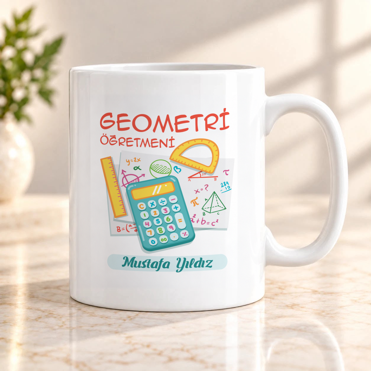 Geometri Öğretmeni isme özel Kupa Bardak birinci görünüm