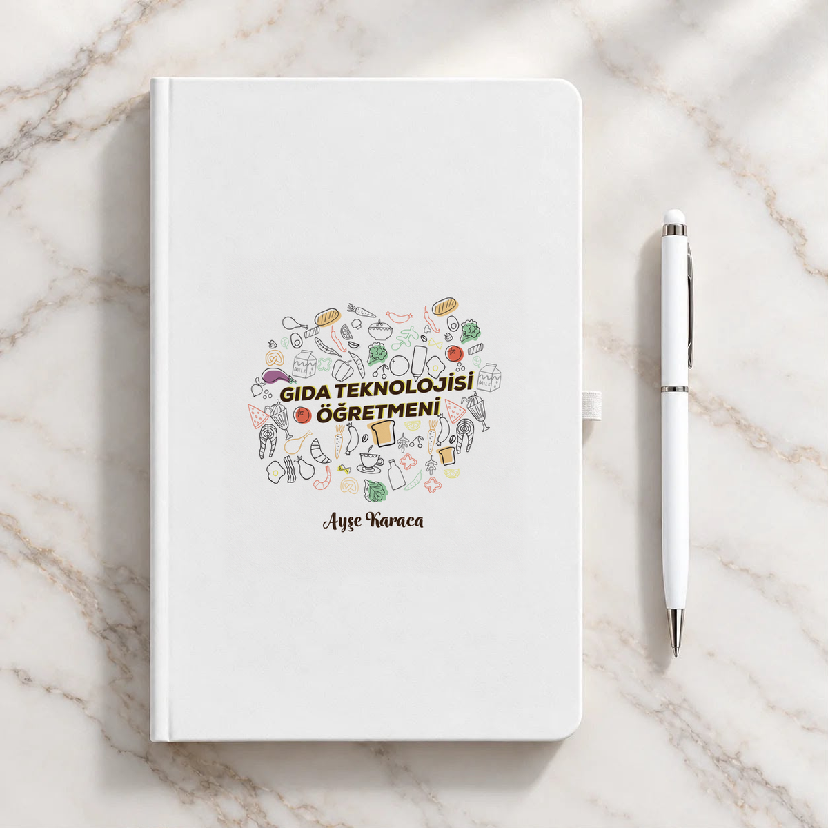 Gıda Teknolojisi Öğretmeni isme özel Defter Kalem Seti ikinci görünüm