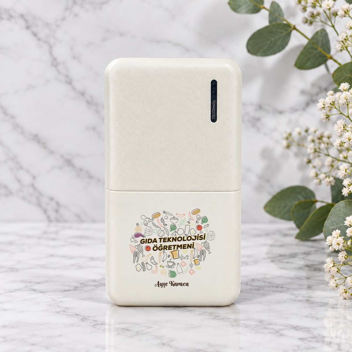 Gıda Teknolojisi Öğretmeni isme özel Powerbank birinci görünüm