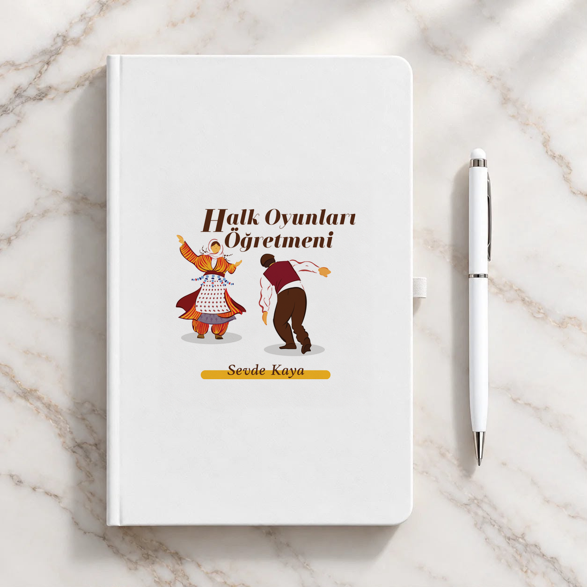 Halk Oyunları Öğretmeni isme özel Defter Kalem Seti ikinci görünüm