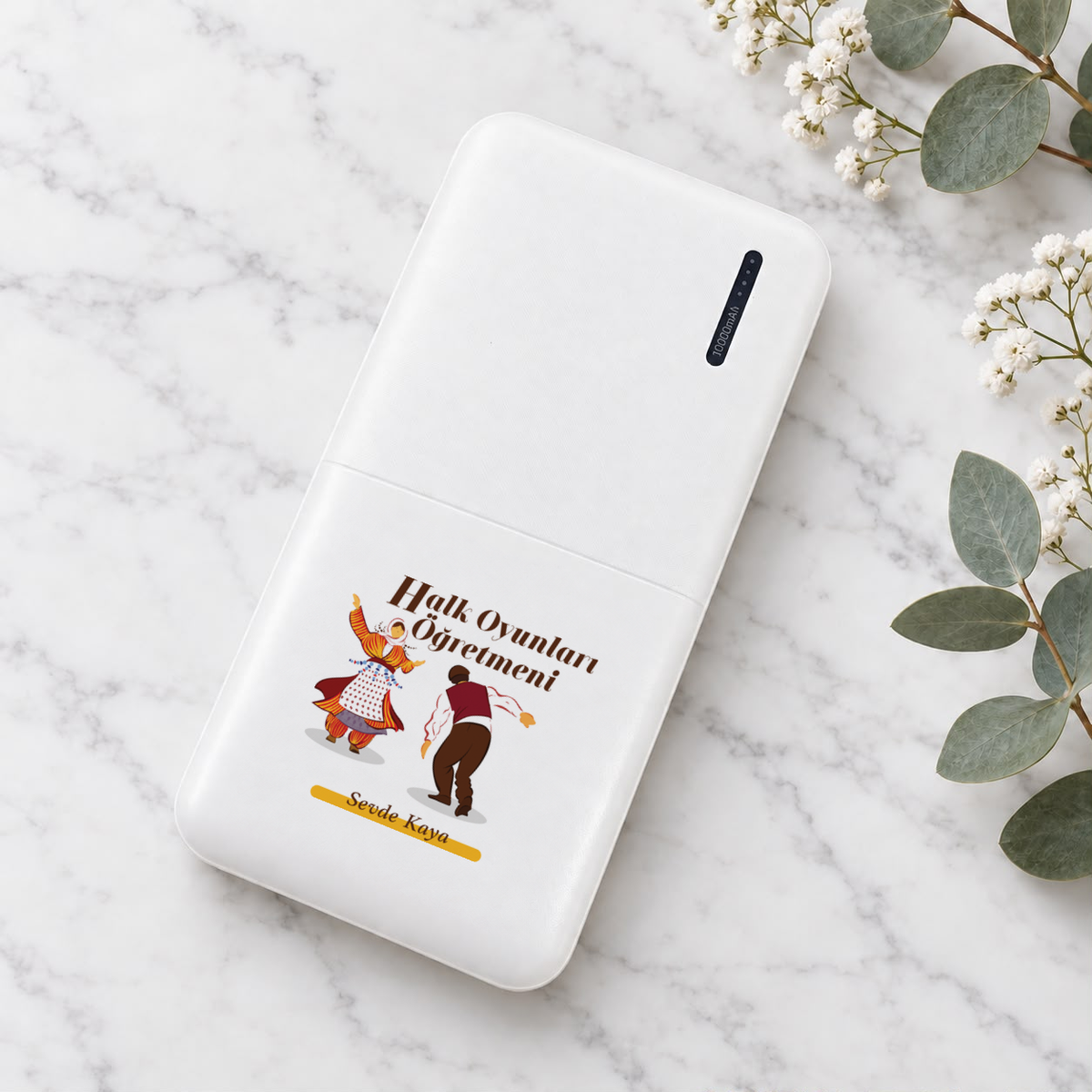 Halk Oyunları Öğretmeni isme özel Powerbank ikinci görünüm