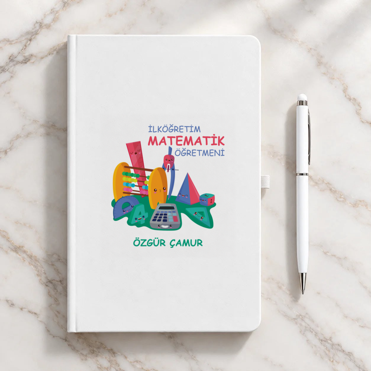İlköğretim Matematik Öğretmeni isme özel Defter Kalem Seti ikinci görünüm