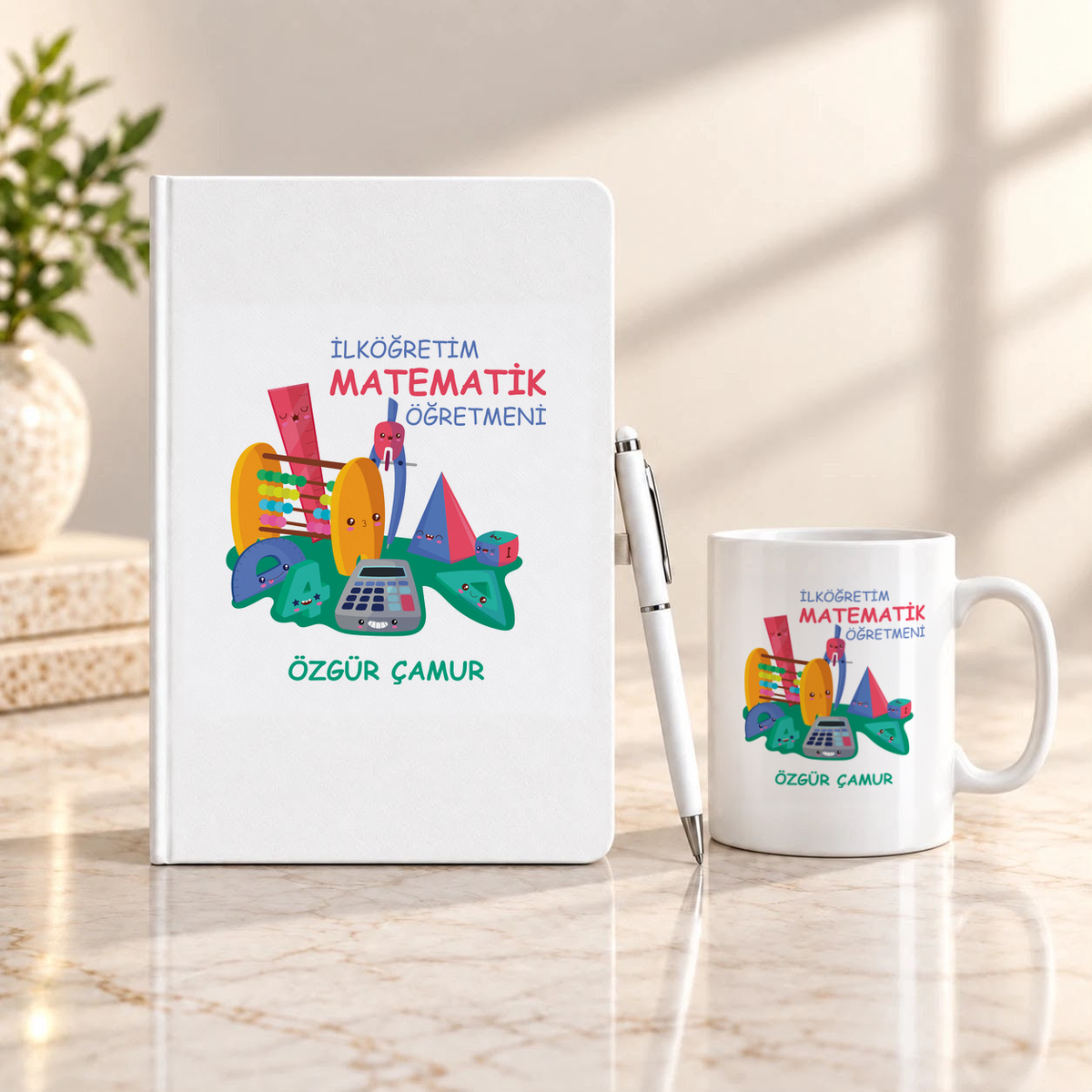 İlköğretim Matematik Öğretmeni isme özel Hediye Seti birinci görünüm