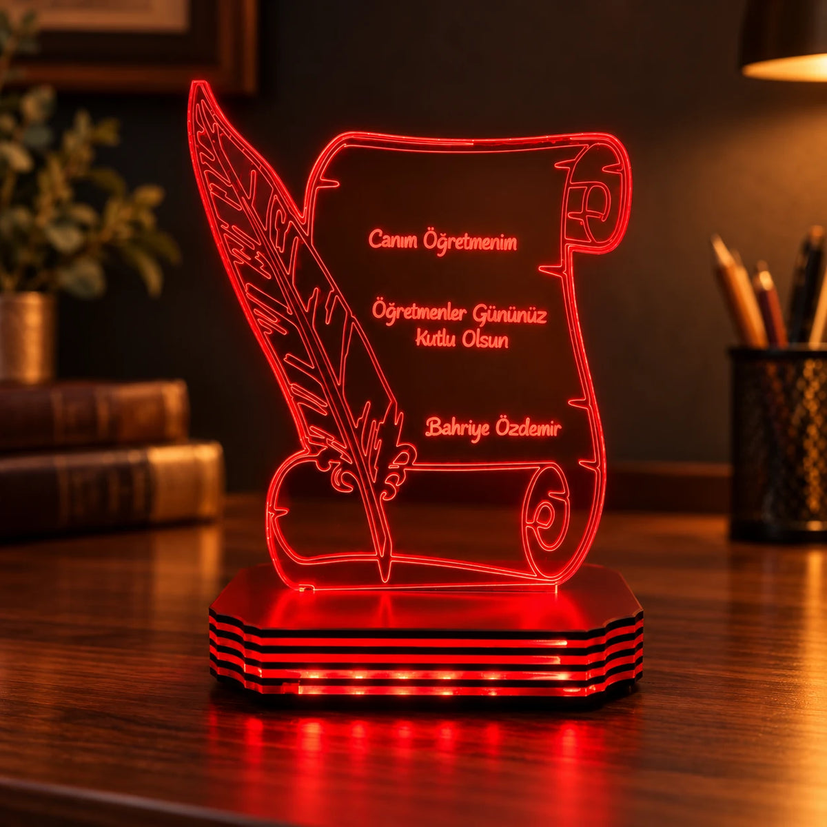 Kişiye Özel Öğretmenler Günü Hediyesi LED Gece Lambası