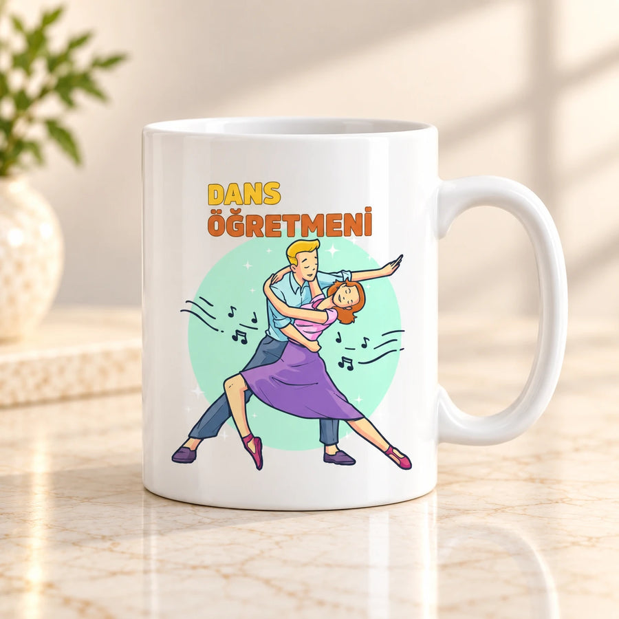 Dans Öğretmenine Özel İsimli Kupa Bardak – Öğretmenler Günü Hediyesi