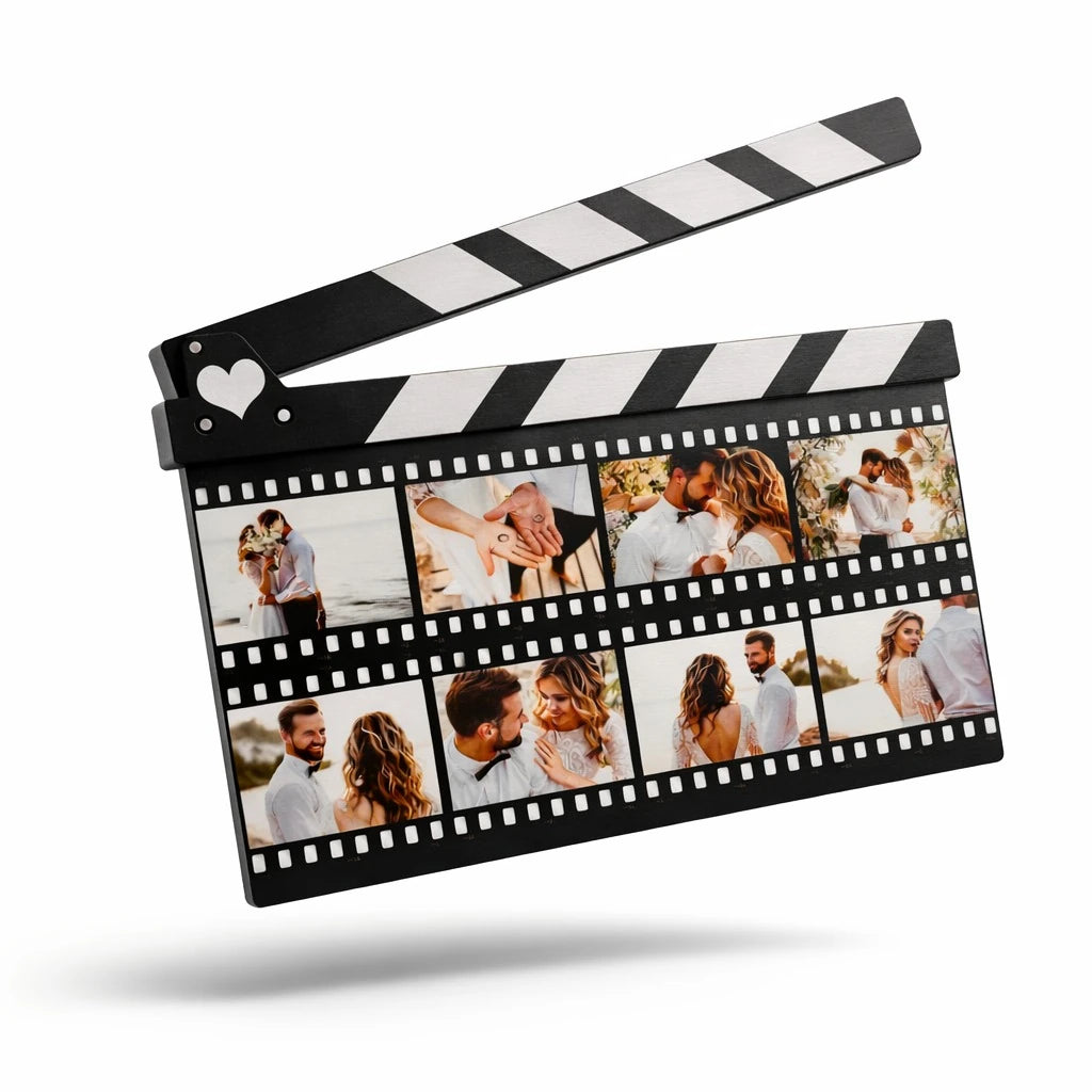 Kişiye Özel Ahşap Film Klaketi Çerçeve