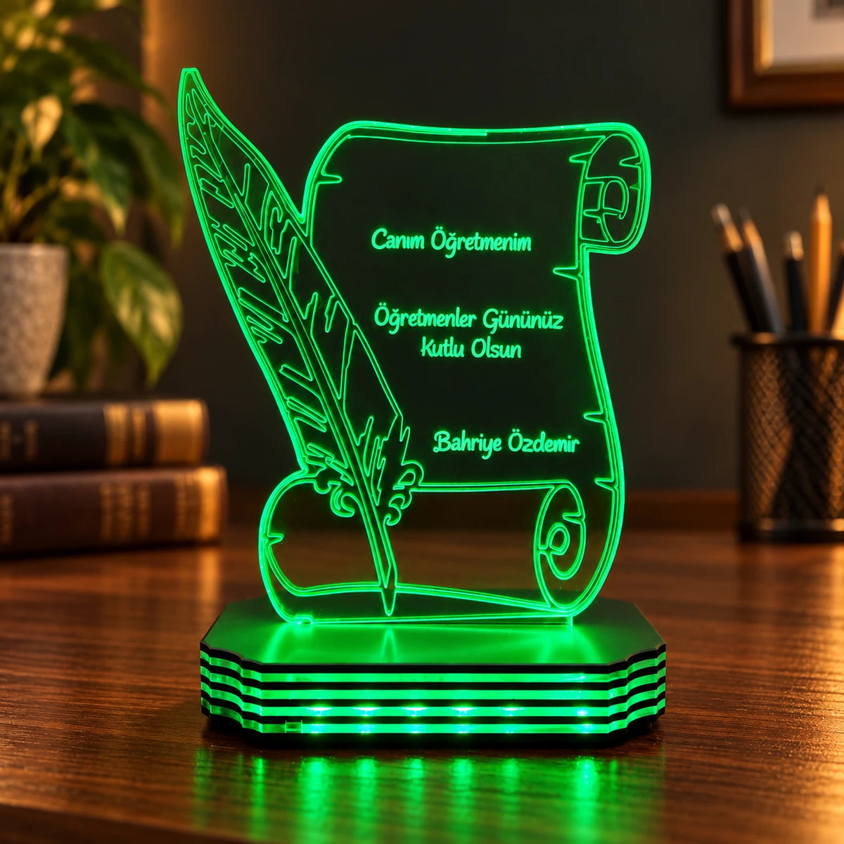 Kişiye Özel Öğretmenler Günü Hediyesi LED Gece Lambası