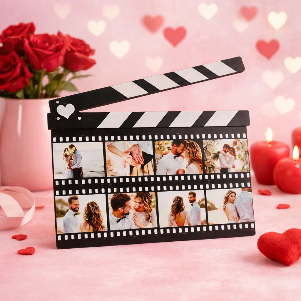 Kişiye Özel Ahşap Film Klaketi Çerçeve