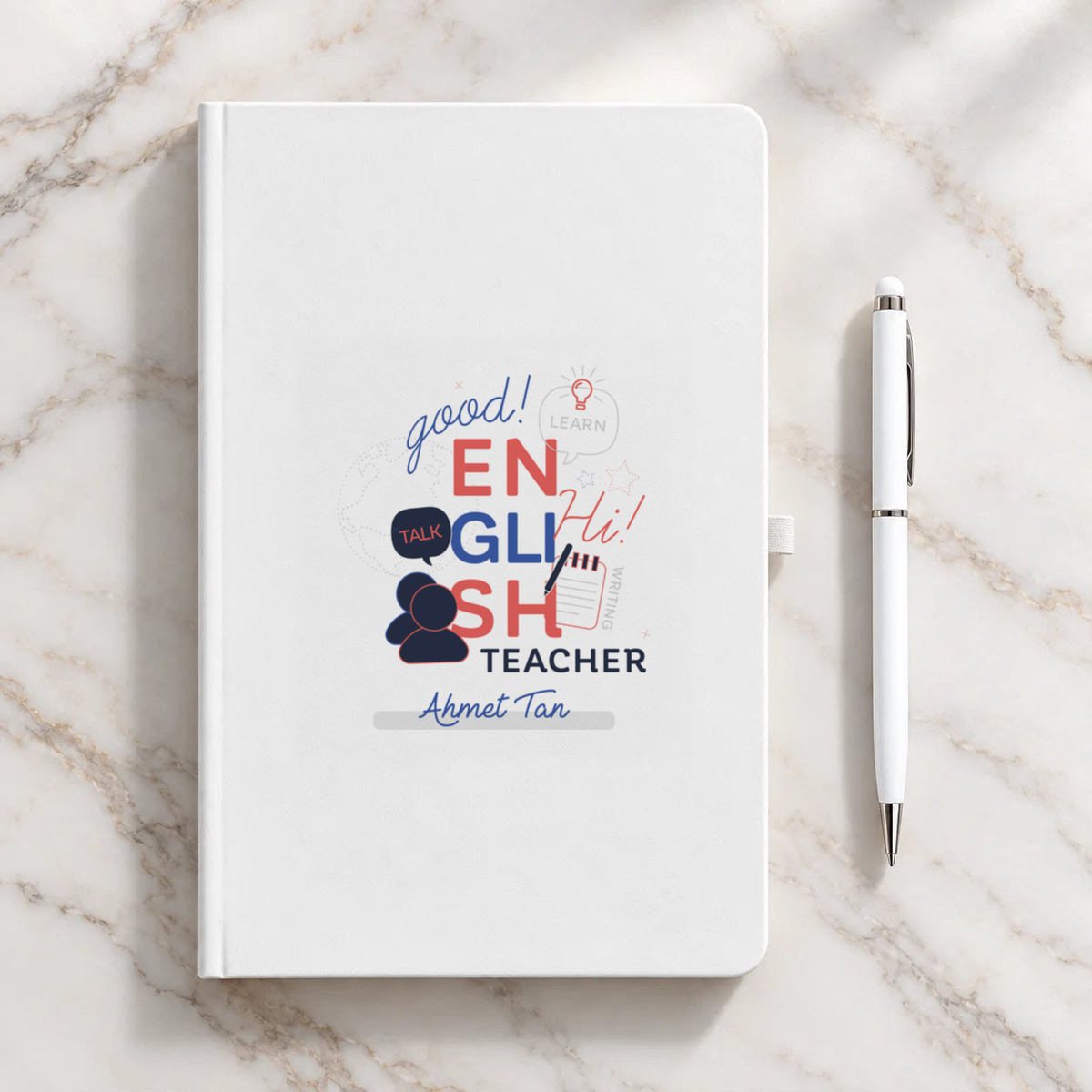 İngilizce Öğretmeni isme özel Defter Kalem Seti ikinci görünüm