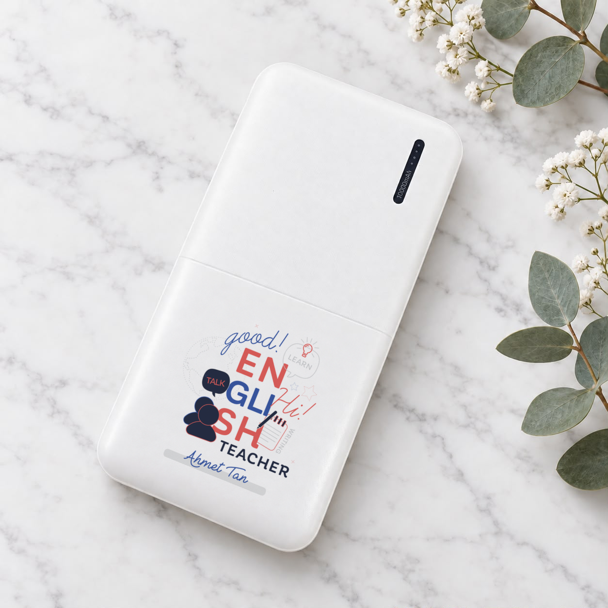 İngilizce Öğretmeni isme özel Powerbank ikinci görünüm